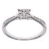 9ct White Gold 0.25ct Brilliant Cut Diamond Cluster Ring