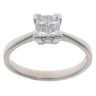 Platinum 0.55ct Princess Cut Diamond Cluster Ring