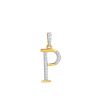 22ct Yellow Gold Initial P Cubic Zirconia Pendant