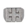 Silver Cubic Zirconia Signet Ring by Icesia