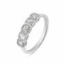 9ct White Gold 0.50ct Emerald Cut Lab Grown Diamond Five Stone Ring