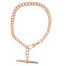 9ct Rose Gold Albert T-Bar Bracelet 8.5"