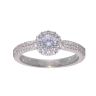 Sterling Silver Cubic Zirconia Cluster Ring by Icesia