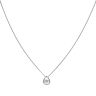 18ct White Gold 0.15ct Diamond Floating Solitaire Pendant And Chain 18"