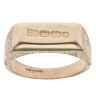 9ct Yellow Gold Bark Effect Signet Ring