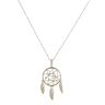 9ct Yellow Gold 0.05ct Diamond Dreamcatcher Pendant and Chain 18"