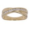 18ct Yellow Gold 0.25ct Brilliant Cut Diamond Crossover Ring