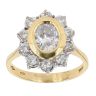 18ct Yellow Gold 2.50ct Diamond Cluster Ring