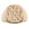 9ct Yellow Gold Square Stripe Signet Ring