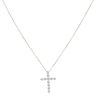 9ct Yellow Gold 0.32ct Brilliant Cut Lab Grown Cross Pendant and Chain 18"