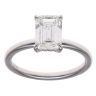 9ct White Gold 2.08ct Emerald Cut Lab Grown Diamond Solitaire Ring