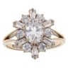 9ct Yellow Gold Cubic Zirconia Cluster Ring