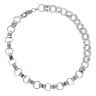 Silver Plain And Patterned Belcher 8.5" Bracelet by Icesia