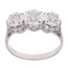 18ct White Gold 0.50ct Brilliant Cut Diamond Trilogy Ring