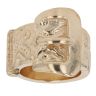 9ct Yellow Gold Patterned Buckle Ring