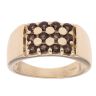 9ct Yellow Gold Stone Smokey Quartz Signet Ring