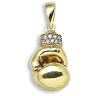 9ct Yellow Gold 0.06ct Diamond Boxing Glove Pendant