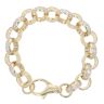 9ct Yellow Gold Cubic Zirconia Belcher Bracelet 8.5"