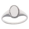 Silver Twisted Signet Ring