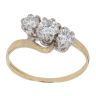 18ct Yellow Gold 1.00ct Brilliant Cut Diamond Trilogy Ring