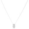 18ct White Gold 0.90ct Round Brilliant and Baguette Cut Diamond Fancy Pendant and Chain 18"