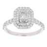 18ct White Gold 1.25ct Princess, Baguette And Brilliant Cut Diamond Cluster Ring
