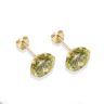 9ct Yellow Gold Light Peridot Cubic Zirconia Stud Earrings 8mm