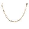 14ct Yellow and White Gold Oval Link Chain 24"
