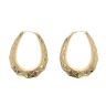 9ct Yellow Gold Large Diamond Cut Creole Earrings