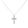 Silver Cubic Zirconia Infinity Cross Pendant and Chain 18" By Icesia