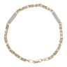 14ct Yellow Gold Cubic Zirconia Byzantine Bracelet 8.5"