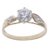 9ct Yellow Gold Cubic Zirconia Single Stone Ring