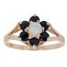 9ct Yellow Gold Sapphire and Opal Cluster Ring