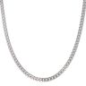 Unique & Co Stainless Steel Polished Matte Curb Chain 20"