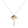 9ct Yellow Gold Pearl Shell Drop Pendant and Chain 16"