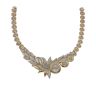 14ct Yellow And White Gold Floral Collarette