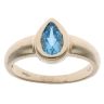 9ct Yellow Gold Blue Topaz Solitaire Ring