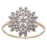9ct Yellow Gold 0.10ct Brilliant Cut Diamond Cluster Ring