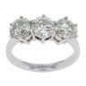18ct White Gold 3.00ct Diamond Trilogy Ring