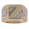 14ct Yellow and White Gold Patterned Signet Ring