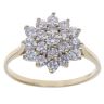 9ct Yellow Gold Cubic Zirconia Cluster Ring