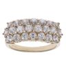 9ct Yellow Gold Cubic Zirconia Three Row Ring