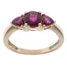 9ct Yellow Gold Garnet Three Stone Ring