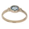 9ct Yellow Gold Created Topaz Single Stone Ring