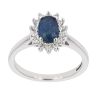 18ct White Gold Sapphire and Diamond Cluster Ring