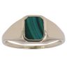 9ct Yellow Gold Malachite Signet Ring