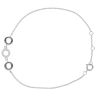 Silver Cubic Zirconia Circle Bracelet 7" By Icesia