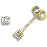 18ct Yellow Gold 0.20ct Diamond Clawset Earrings