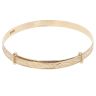 9ct Yellow Gold Patterned Floral Expanding Bangle