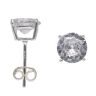 Silver Cubic Zirconia Stud Earrings By Icesia